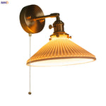 Afralia™ Brass Ceramic LED Wall Light | Nordic Modern Bedside Lamp for Bedroom, Bathroom, and Sofa