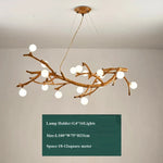 Retro LED Chandelier Living Room Study Bedroom Art Brown Pendant Light