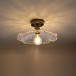 Green Glass LED Pendant Light - Nordic Modern Copper Luminaire Suspendu