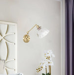 Afralia™ Clear Glass LED Wall Sconce Switch Light - Nordic Minimalism Design