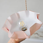 Afralia™ Pink Glass Art LED Pendant Light for Dining Room & Cafe