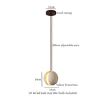 Stone LED Hanging Lamp Yellow Travertine Nordic Minimalism Pendant Lighting