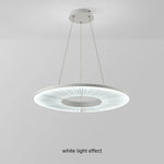 Afralia™ White Pleated Fabric Ferris Wheel Pendant Chandelier - Modern Nordic Indoor LED Lighting