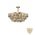Nordic Crystal Chandelier Dimmable LED Pendant Lamp for Elegant Living Room Décor