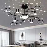 Nordic Starry Sky Dimmable LED Ceiling Chandelier for Home Decor Lighting
