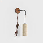 Yellow Travertine LED Wall Lamp Sconce Adjustable Stair Light Fixtures