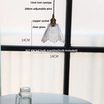 Clear Glass Copper LED Pendant Lamp for Home Decor and Lighting