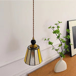 Afralia™ Tiffany Glass LED Pendant Lights - Modern Nordic Adjustable Hanging Lamp fix