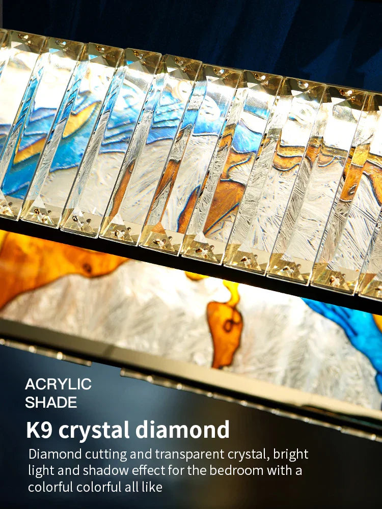 Crystal Chandelier Ring Light Modern Elegant Dining Living Room Lighting