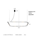 LED Square Sensor Chandelier for Living Room Lighting