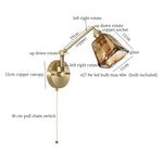 Afralia™ Glass LED Wall Lights Bathroom Mirror Loft Living Room Bedroom Lamp