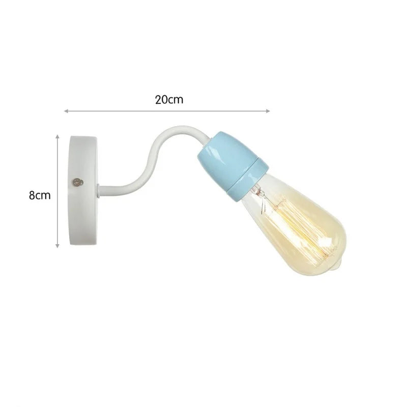 Afralia™ Colorful Ceramic LED Wall Lamp for Living Room Bedroom Loft Minimalism