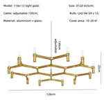 Afralia™ Metal Pendant Chandelier LED Lighting Fixture for Modern Luxury Foyer, Stairs & Indoor