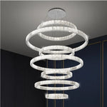 Luxury K9 Crystal Pendant Lights | Dimmable LED Circles Hanging Lamp