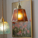 Copper Glass LED Pendant Lamp, Modern Nordic Hanging Light