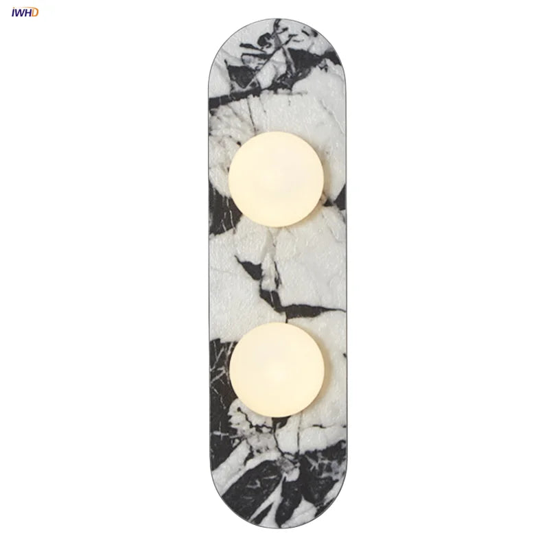 White Glass LED Wall Sconce Modern Luxury Stair Light Fixture Lamparas