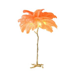 Elegant Feather Floor Lamp with Adjustable Bulbs for Stylish Home Decor