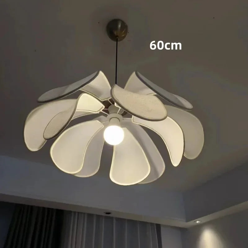 Nordic Creamy E27 LED Pendant Chandelier: French Bedroom Retro Dining Room Lamp