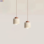 Afralia™ Yellow Travertine Wabi Sabi LED Pendant Lights for Home Decor