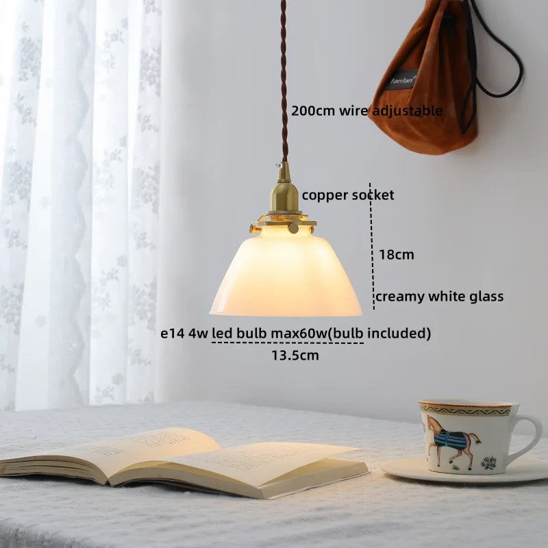 Clear Glass LED Copper Chandelier Pendant Light for Modern Home Decor.