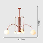 Glass Pendant Chandelier for Living Dining Room Suspension Lamp