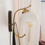 Iron Glass LED Wall Lights Modern Bedside Lamp 4w Bulb for Bathroom Bedroom Living Room