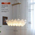 Shell Pearl Glass Crystal Chandelier for Modern Luxury Living Room