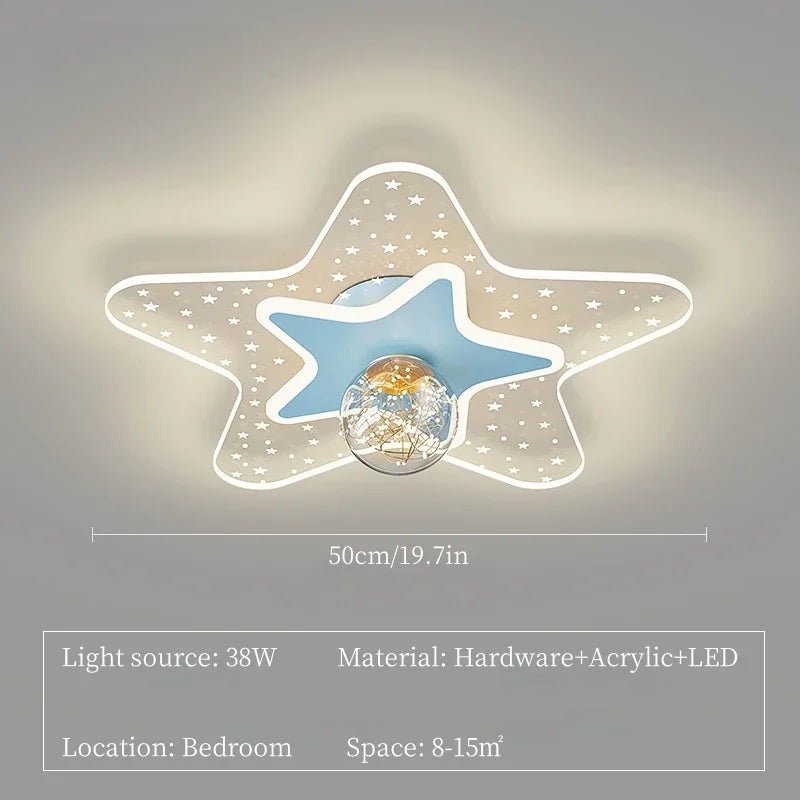 Modern Star LED Ceiling Lights for Living Room Bedroom Children's Room Nursery Lighting