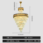 Crystal Chandelier for Duplex Villa Hotel Club Banquet Hall Engineering Lighting