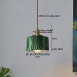 Copper Glass LED Pendant Lamp for Dining Living Room Bedroom Bar Nordic Style Hnaging Light