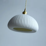 Ceramic LED Pendant Lamp, Modern Nordic Design, Adjustable 2m Wire, White Finish