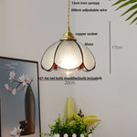 Nordic Walnut Glass LED Pendant Lamp Kitchen Light Fixtures