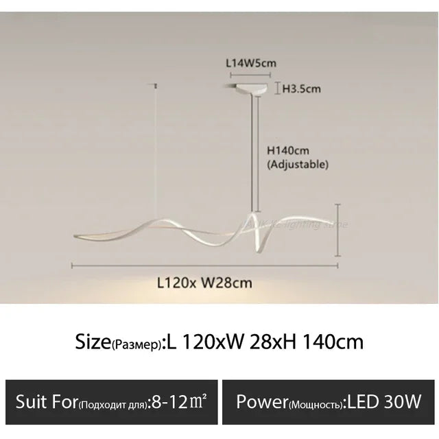 Aluminum Pendant Light Chandelier for Kitchen Dining Room Decoration