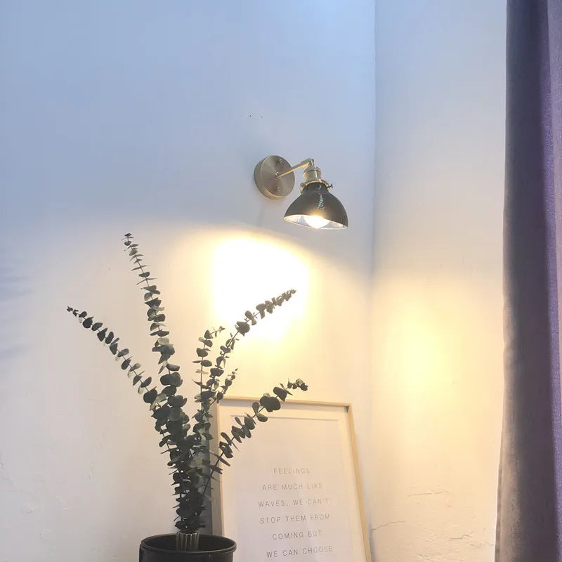 Green Glass Copper LED Wall Lamp Sconce Modern Nordic Design