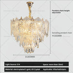 French Crystal Chandelier Cream Wind Lighting Elegant Luxury Lights