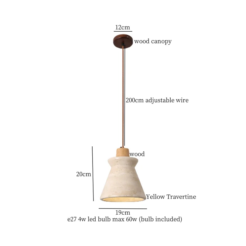 Travertine LED Pendant Lights for Modern Home Decor