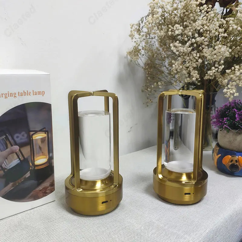 Retro Nordic LED Table Lamp Touch Bedside Decoration Light