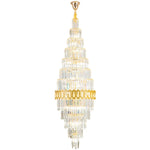 Hollow Spiral Staircase Chandelier | Modern Long Crystal Light for Villa Livingroom