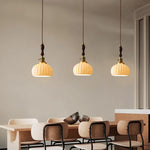 Ceramic Copper Chandelier LED Pendant Light Modern Hanging Lamp for Home Decor