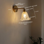 Vintage LED Wall Light Glass Copper Applique Da Parete