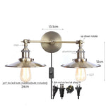 Dual Head Pink LED Wall Light for Bedroom Decor & Hotel Industrial Style