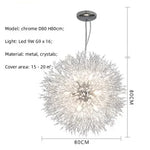 Afralia™ Dandelion Gold/Chrome Chandelier with Crystals, G9 Pendant Lights for Elegant Lighting