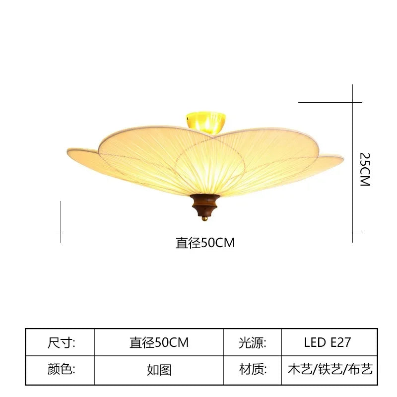 Plum Blossom LED Solid Wood Ceiling Lamp for Bedroom Living Room