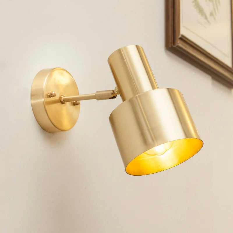 Nordic Copper LED Wall Lamp Pull Chain Switch Wandlamp