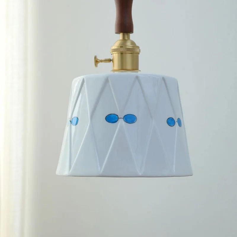 Ceramic LED Pendant Light with Adjustable Wire, Modern Nordic Design