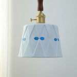 Ceramic LED Pendant Light with Adjustable Wire, Modern Nordic Design