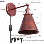 Afralia™ Iron LED Wall Lamp Vintage Style Wandlamp Industrial Luminaire