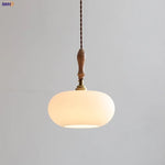 White Glass LED Pendant Lamp: Modern Nordic Style for Kitchen, Dining Room, Bedroom