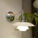 Glass Wall Sconce Light for Bedroom with Replaceable E27 Bulb