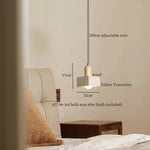 Afralia™ Yellow Travertine Wabi Sabi LED Pendant Lights for Bedroom Living Room